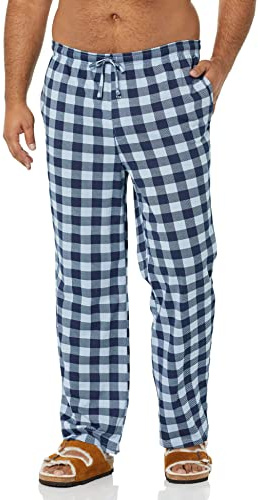 Amazon Essentials Men's Cotton Knit Pyjama Trouser, Blue Navy Buffalo, M