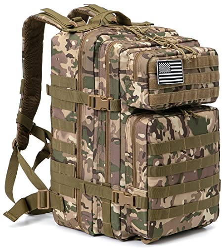 QT&QY 45L Militärischer taktischer Rucksack Bundeswehr Rucksäcke für Männer Molle Armee Angriff Tagesrucksack 3 Tage Bug Out Go Tasche Trekking Wanderrucksack