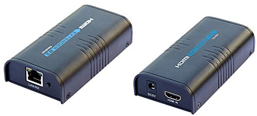 Bolwins A10DS HDMI Extender bis zu 100m über Ethernet RJ45 Cat5e/Cat6 – HDMI Sender und Empfänger, Full HD 1080P, TCP/IP über LAN-Router, Patchkabel Unterstützung