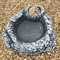 Garden Ornaments & Accessories Bird Bath With Feeding Nest Small Ground Bird Bath or Replacement Top Black and White