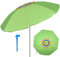 H HANSEL HOME Sombrilla de Playa con Soporte de Tornillo, Sombrilla Sistema Antiviento, Inclinable, Tubo Aluminio, Protección Solar Anti-UV (180cm, Verde)