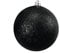 INNA-Glas Weihnachtskugel ABELIA, 4 Stück, Glitzer, schwarz, Ø10cm - christbaumkugel