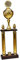 eberin · Säulenpokal Serie Dakota, Gold, mit Wunschtext und auswählbarem Motiv-Emblem, Größe 67,5 cm