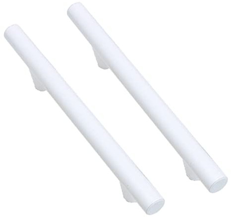 Rostfreier Stahl Möbelgriffe Küche Griffe Türgriffe für Küchenschränke Schrank Schublade Stangengriff Kleiderschrank Zieht Griffe Knöpfe Weiß 2 Stück (Hole distance 64mm)