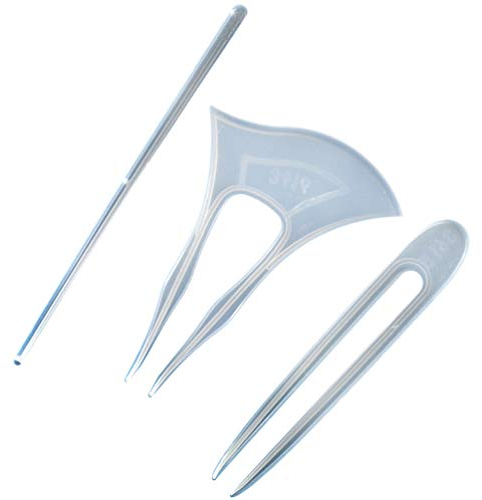FARUTA 3 moldes de silicona para palitos de pelo, molde de horquilla transparente, molde de resina epoxi, molde de fundición de joyas, palillos para cabello, molde de reloj de resina para joyería,