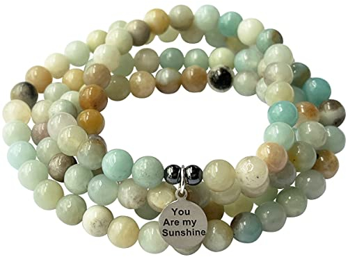 Armband 925 Sterling Silber You Are My Sunshine Amazonite Multi Circle Armband, You Are My Sunshine Damenschmuck