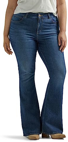 Lee Legendary Jeans Acampanados de Tiro Medio para Mujer, Fuerza Interior, 16 US