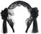 Rose Haarband Blumenkrone Stirnband Kopfschmuck für Mädchen Damen Floral Headwear Festival Gothic Schwarze Spitze Haarreif für Halloween Kostümzubehör, Cosplay, Festival Vintage Fancy Deko