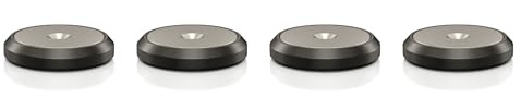 VIABLUE QTC XL Discs für Spikes * schwarz mit Edelstahlinlay * Ø 25 mm * Set 8 Stück * Unterlegscheiben für Spikes, Auflageteller