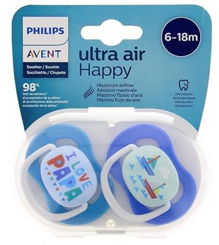 Ultra Air Schnuller 6-18 Monate Baby Papa Boot 2 Stück