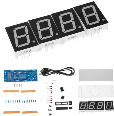 IMIKEYA Digitale Uhr DIY Bausatz Mit Led-anzeige Zum Basteln Elektronik-kit Für Enthusiasten Einfacher Zusammenbau Mit EIN-chip-mikrocomputer