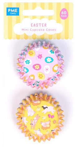 PME Pascua Cápsulas para Cupcakes forradas de Aluminio - Huevitos, Tamaño Mini (Set de 60)