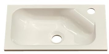 Aufsatzwaschbecken rechteckig, weiß, 45 x 25 cm