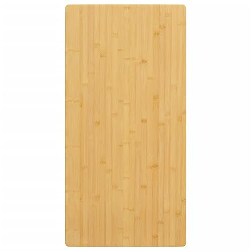 TJROO Bambus Esstischplatte 40x80x2,5 cm - Lackiert - Für Couchtische, Beistelltische & mehr - Bauernhausstil - Indoor & Outdoor