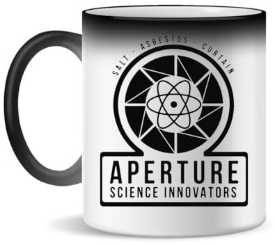 Forsca Portal Aperture Science Laboratories Ceramic Tea and Coffee Mug, 330 ml, Magic White Pink Black 330 ml