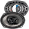 AE369 - Sistema triassiale a 3 Vie Ovale 6 x 9/15 x 23 cm, Altoparlanti ovali per Auto Anteriori o Posteriori, Sistema Audio da 160 Watt, Adatto Anche per Camper, 1 Coppia