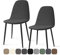 Stuhlhussen 2 Stück Stretch Stuhlhussen für Esszimmerstühle Universal Spandex Hussen für Stühle Abnehmbare Waschbar Stuhlbezüge Stuhl Hussen für Küchenstühle Hotel Bankett (Dunkelgrau, 2 Stück)-KC