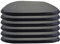 Sitzkissen Sitzkissen Leder eckig Stuhlkissen Sitzauflage gepolstert für Stühle im Haus und Garten - 39 x 38 x 2 cm - 6er Pack - Schwarz