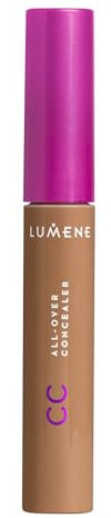 LUMENE CC Color Correcting All-Over Concealer | Leichte, aufbaubare mittlere Deckkraft | Gleicht den Teint aus und hellt ihn auf | Farbton 05 Deep Tan | Vegan | 8,5 ml
