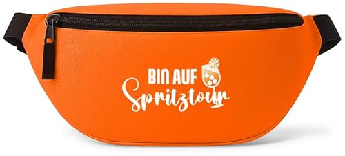 Bin auf Spritztour - Bauchtasche - Bauchtasche | Malle | Party | Urlaub | lustige Sprüche | Festival | Umhängetasche | Orange