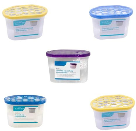 Garden MileDehumidifier 500ml Pack of 5 Condensation Remover Moisture Absorber Dehumidifiers for Damp, Mould, Moisture in Home, Kitchen, Wardrobe, Bedroom, Caravan, Office, Garage, Bathroom, Basement