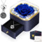 Rosen Geschenke für Frauen, Mama, Freundin, Ewige Blumen, konservierte echte Rose mit I Love You Halskette, Geburtstag, Jahrestag, Valentinstag, Muttertag, Weihnachten