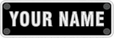 Embroidered Custom Name Rectangular Patches Sew On Iron On on for Uniform, Vest, Motor Club, School, Fancy Dress (Glow, Medium)