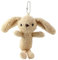 FANSWAN Porte-clés en peluche avec grandes oreilles de lapin - Décoration à suspendre pour sac à main, sac à dos, sac à main, marron clair