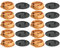 cyclingcolors 10x Ferrure d'assemblage beige avec cache en plastique idéal caravane bateaux vans camping-cars camions aménagés Connecteur Fixation Meuble Cuisine, capuchon rond gris foncé RAL 8019