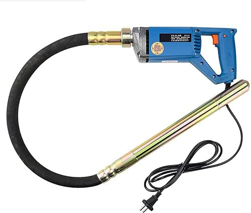 Betonvibrator Beton Poker 1200W Elektrischer Industrie Starker Vibrator 4400 U/min mit 1m Schlauch, Stabdurchmesser 35mm - Perfekt für Baustellen