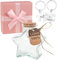 elook Glass Jar Bottle with Cork Stopper, 50ml Star Glass Gift Bottle with Box and Couple Keychain Set - 7 x 5.5 x 4 cm