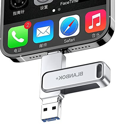 BLANBOK+ 3 in 1 Handy Speicherstick 128 GB, USB Stick für Phone Pad/Android/PC