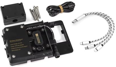 Staffa Navigazione GPS Per Tracer 7 Per Tracer700 Per MT07 2016-Supporto Per Staffa Di Navigazione GPS Per Moto Supporto Per Telefono Intelligente Con Ricarica Wireless Porta Cellulare Moto(Wireless c