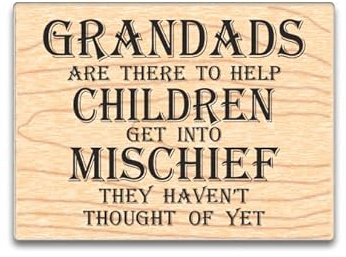 Funny Grandad Wooden Wall Sign, Humorous Family Quote Fridge Magnet, 11 cm x 8 cm