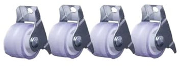 KJJFIPCXP 4 Pezzi/Lotto di Ruote girevoli silenziose con Doppio Cuscinetto, Resistenti all'Usura, carrucole Piatte Piccole con 8 Viti