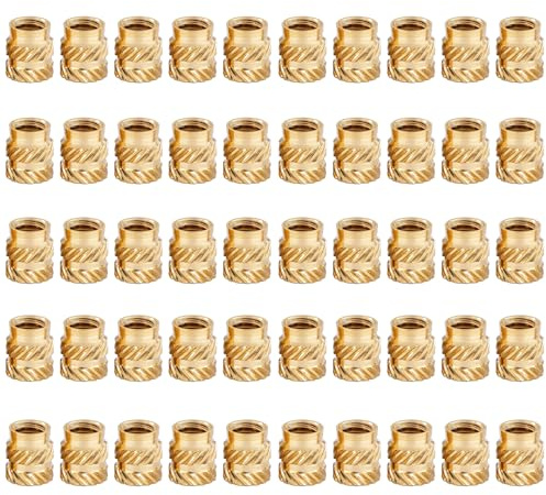 50 Stück Gewindeeinsatz M4,Gewindeeinsatz 3D Druck,Einschmelzmuttern,Einpressmuttern Gerändeltes,Einschraubmutter,Gewindehülse,Einpressgewinde,für Durch Einschmelzen In Druck Teile,Kunststoffteile