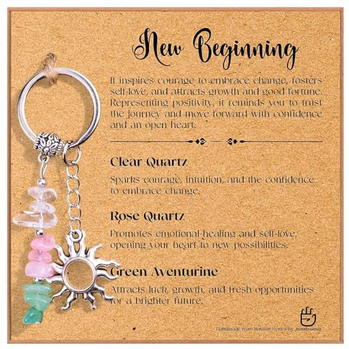 Porte Clef Femme en Cristal, Porte Clé Femme Porte-Bonheur Inspirant pour Nouveaux Départs, Cadeau pour Amie, Collègue, Ado Fille,Idée Cadeau Originale Utile, Porte-Clés Voiture Femme & Pendentif Sac