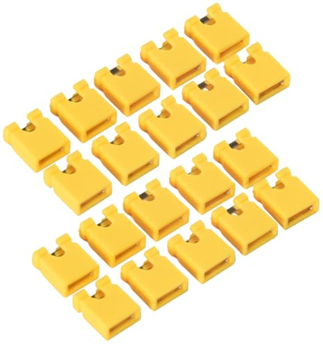 Rastapulz 100 StüCke 2.54MM Jumper Cap Offen Typ Kurz Schluss Kappe Kurz Schluss Block Kurz Schluss Kappe Buchse Stift Leiste Anschluss Block,Gelb
