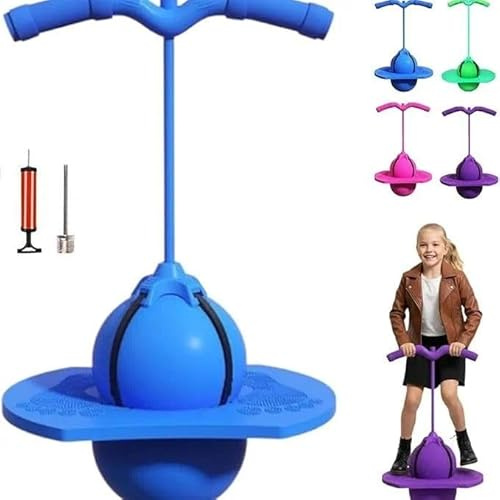 Jumpjoy Balance & Spass Balancierstange für Kinder, Pogo Sprungball,Balance HüPfball für Kinder,Sprungball Mit Griff, Pogo-Sprungball für Kinder und Erwachsene,Bounce Board TragfäHigkeit 300 Kg(B)