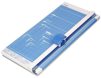CARL CUI12218 Professioneller Papierschneider, 45,7 cm, Blau und Grau