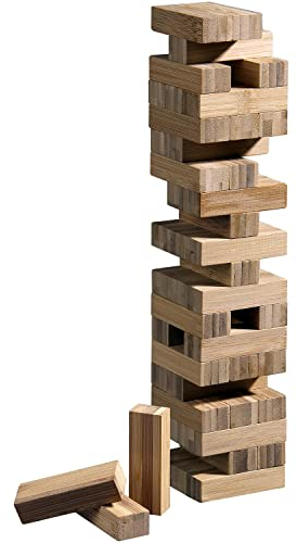 Philos 3260 - Verflixter Turm, Bambus, Höhe 25,5 cm, Green Games, Geschicklichkeitsspiel