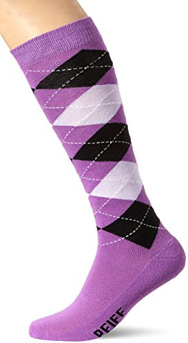 Pfiff 100322 Reitstrumpf karriert, Verstärktes Fußbett, Argyle–Design, Unisex 34-42