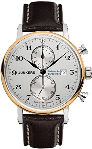 Junkers Herren-Armbanduhr Chronograph Quarz Leder 65865