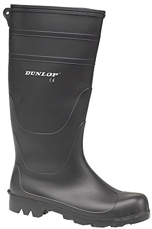 Dunlop Herren PVC-Gummistiefel / Stiefel (41 EUR) (Schwarz)