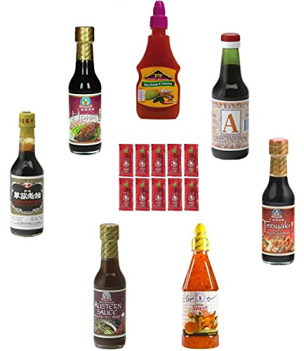 8tlg. Saucen Set soja austern sriracha Dipp-Set sushiset chili tamarinde hoisin wok-saucen