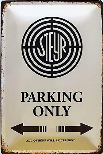 Blechschild 30 x 20 cm Steyr Parking only braun - Deko7