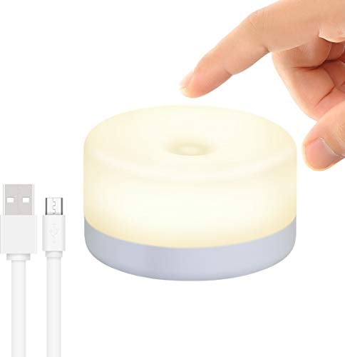 RTSU Baby Night Light, Rechargeable Mini Touch Light, Wireless LED Night Lights for Kids, Portable Bedside Lamp for Breastfeeding, Dimmable Nursery Lamp