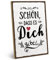 ARTFAVES® Wandbild Holzschild mit Spruch - SCHÖN, DASS ES DICH GIBT - Türschild Retro Vintage Deko Bild Geschenk - Dankbarkeit, Liebe, Familie