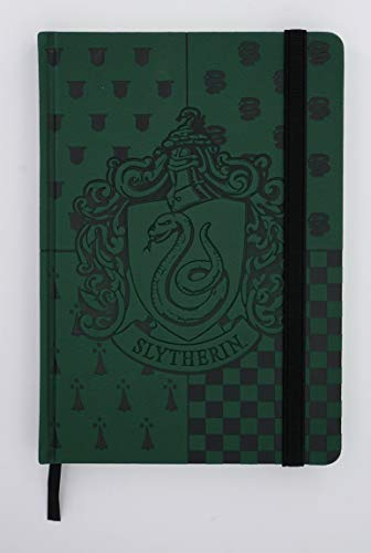 Harry Potter - Diario rilegato con stemma Serpeverde, verde