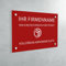 PVC-Türschild - Gravierte Platte zum Anpassen - Anpassbare Abmessungen - 21 Farben (Rouge - Rot)